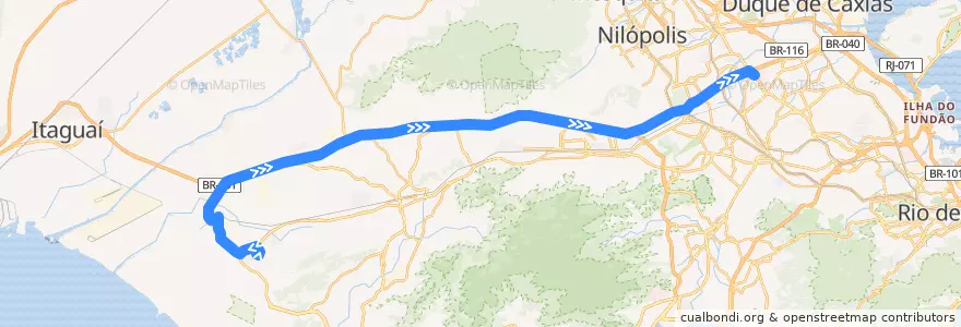 Mapa del recorrido Ônibus 759 - Cesarão → Coelho Neto de la línea  en 里约热内卢.