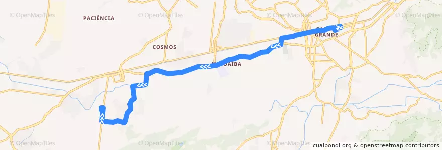 Mapa del recorrido Ônibus 873 - Campo Grande → Paciência de la línea  en 里约热内卢.