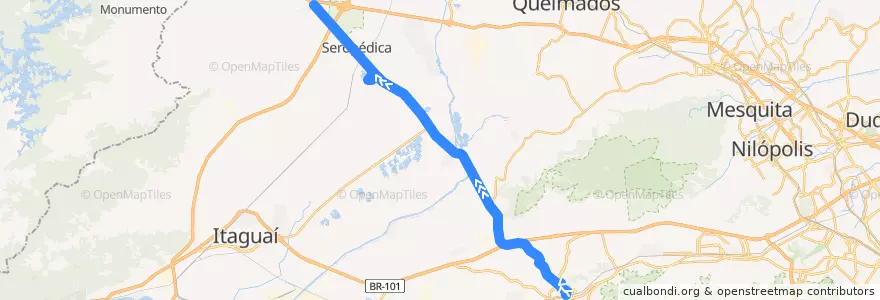 Mapa del recorrido Ônibus 739P - Campo Grande → Santa Sofia de la línea  en Região Geográfica Imediata do Rio de Janeiro.
