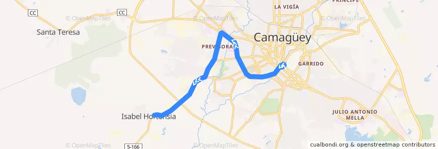 Mapa del recorrido Ruta 238 Casino - Isabel Hortensia de la línea  en Ciudad de Camagüey.
