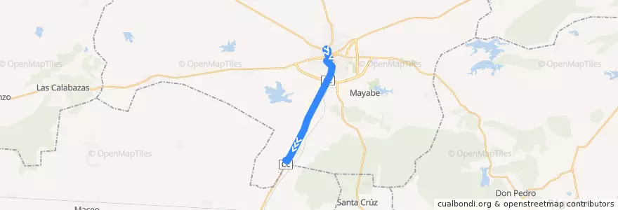 Mapa del recorrido Holguín 209 Capdevila Aeropuerto de la línea  en Holguín.