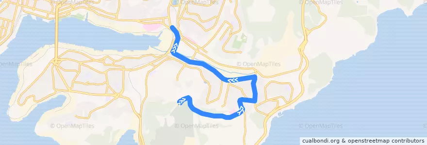 Mapa del recorrido Автобус 6СП: Морское кладбище - Луговая de la línea  en ウラジオストク管区.