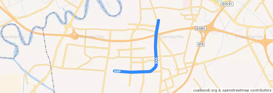 Mapa del recorrido S3号线 de la línea  en 鄞州区.