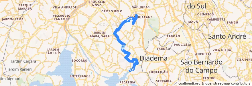 Mapa del recorrido 5759-31 Metrô Conceição de la línea  en São Paulo.