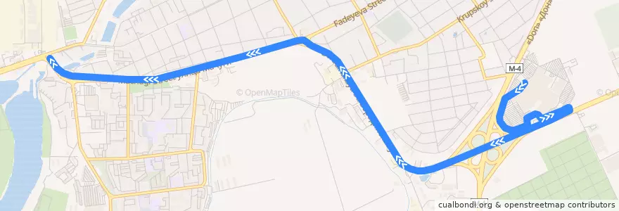 Mapa del recorrido Автобус №60: Торгово-развлекательный центр «OZ Mall» => Краснодарская ТЭЦ de la línea  en городской округ Краснодар.