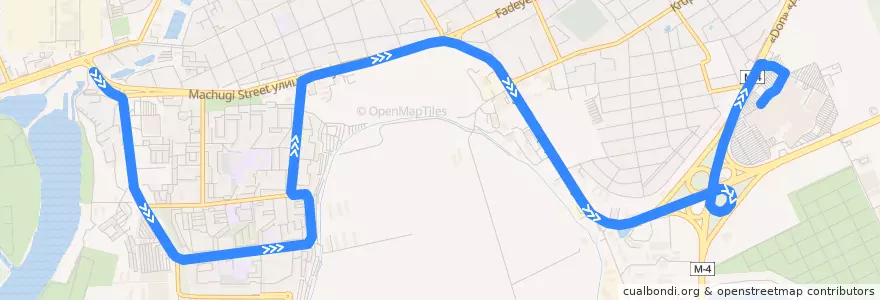 Mapa del recorrido Автобус №60: Краснодарская ТЭЦ => Торгово-развлекательный центр «OZ Mall» de la línea  en городской округ Краснодар.