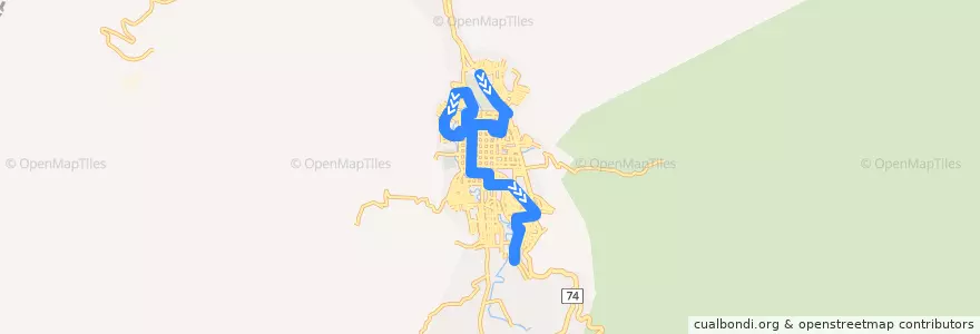 Mapa del recorrido Ruta 1: Barrio Villa Valencia I Etapa => Barrio Linda Vista Sur de la línea  en Jinotega (Municipio).