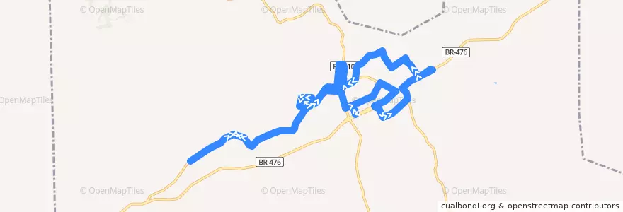 Mapa del recorrido Conexão Contenda de la línea  en Contenda.