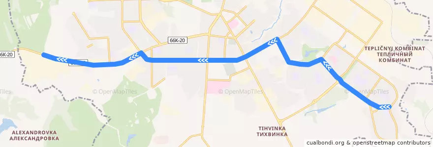 Mapa del recorrido Троллейбус 2: 37-я школа - НПО Аркада de la línea  en городской округ Смоленск.