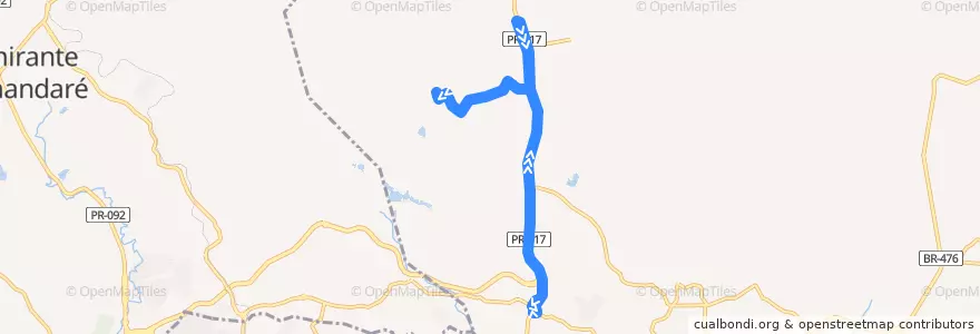 Mapa del recorrido Santa Tereza de la línea  en コロンボ.