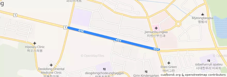 Mapa del recorrido 평택 시내버스 810 de la línea  en 평택시.