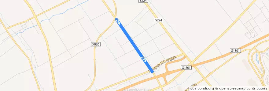 Mapa del recorrido 嘉定53路 de la línea  en Distretto di Jiading.