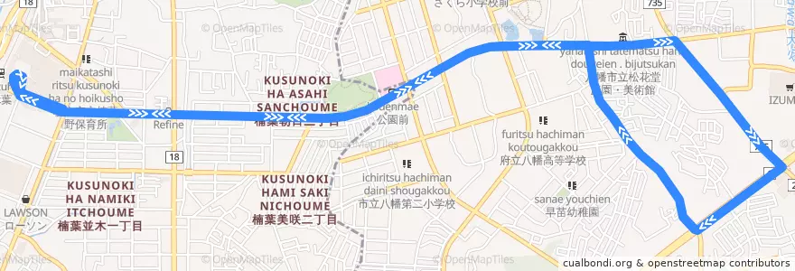 Mapa del recorrido 山手線 de la línea  en 日本.