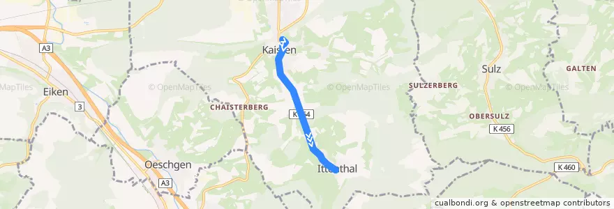 Mapa del recorrido Bus 144: Kaisten => Ittenthal de la línea  en Kaisten.