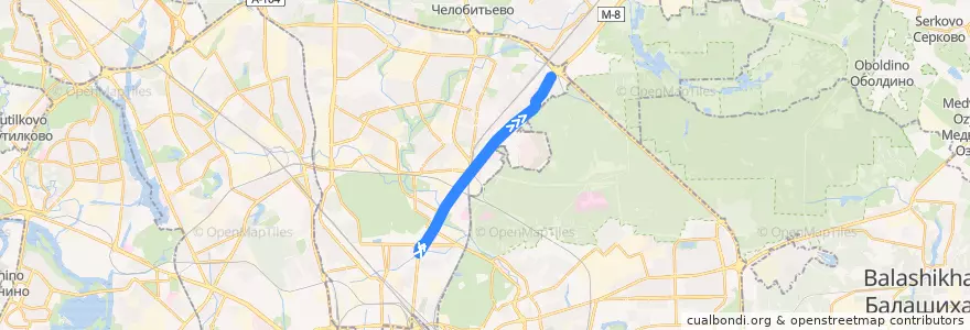 Mapa del recorrido Автобус Т76: Метро «ВДНХ» => Холмогорская улица de la línea  en Северо-Восточный административный округ.