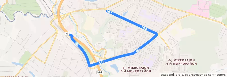 Mapa del recorrido Видное Троллейбус №2: Советская улица - Расторгуево de la línea  en Ленинский район.