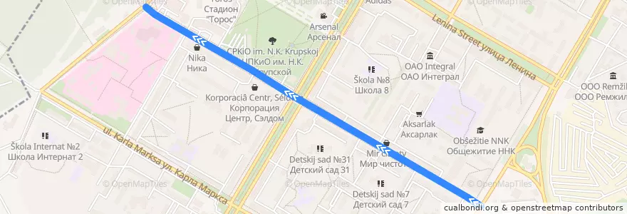 Mapa del recorrido Мар de la línea  en городской округ Нефтекамск.
