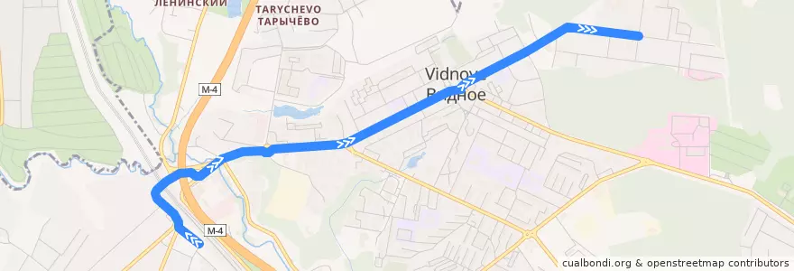 Mapa del recorrido Автобус 6: Расторгуево - Мебельный de la línea  en Ленинский район.