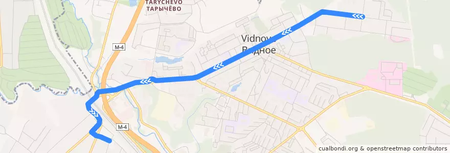 Mapa del recorrido Автобус 6: Мебельный - Расторгуево de la línea  en Ленинский городской округ.