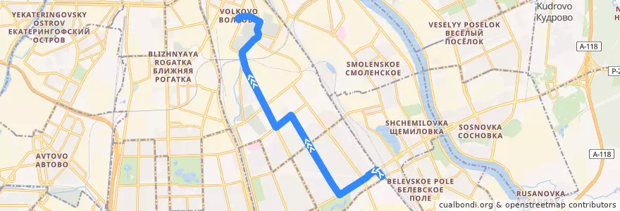 Mapa del recorrido Троллейбус № 42: ж/д станция «Сортировочная» => Камчатская улица de la línea  en Фрунзенский район.