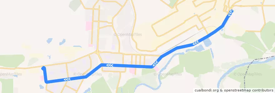 Mapa del recorrido Трамвай 1: КХП-ТУ de la línea  en городской округ Новотроицк.