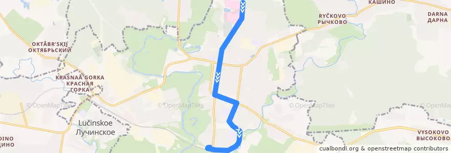 Mapa del recorrido №7 Больница - ст.Истра (по ул.Босова) de la línea  en городской округ Истра.