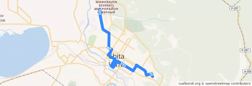 Mapa del recorrido Троллейбус №6 de la línea  en городской округ Чита.