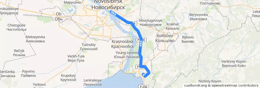 Mapa del recorrido Автобус №8 Речной вокзал - Цветной проезд de la línea  en городской округ Новосибирск.