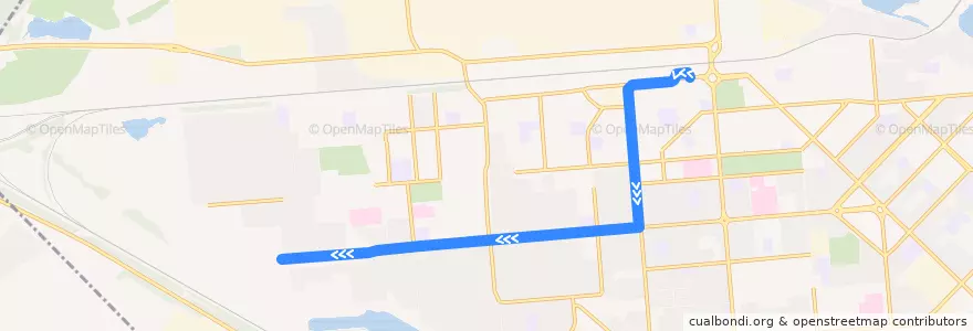 Mapa del recorrido трамвай 8: ТЭЦ-2 => Жилмассив "Чистая слобода" de la línea  en городской округ Новосибирск.