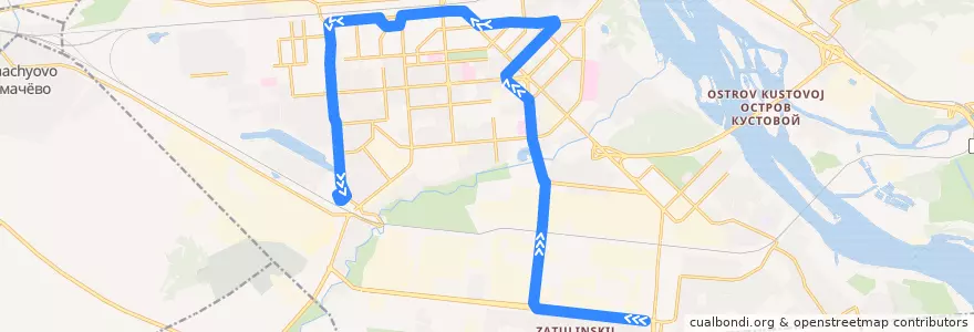 Mapa del recorrido трамвай 18: Чемской посёлок => Юго-Западный жилмассив de la línea  en городской округ Новосибирск.