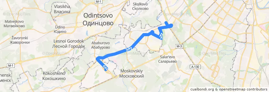 Mapa del recorrido Автобус №32: Аэропорт Внуково - платформа Сколково de la línea  en Москва.