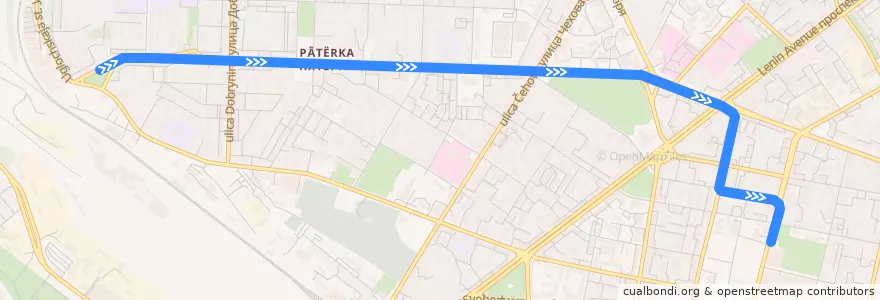 Mapa del recorrido Тм 1: Улица Свердлова - Улица Чкалова de la línea  en городской округ Ярославль.
