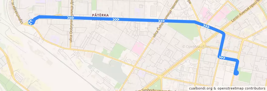 Mapa del recorrido Тм 1: Улица Чкалова - Улица Свердлова de la línea  en городской округ Ярославль.