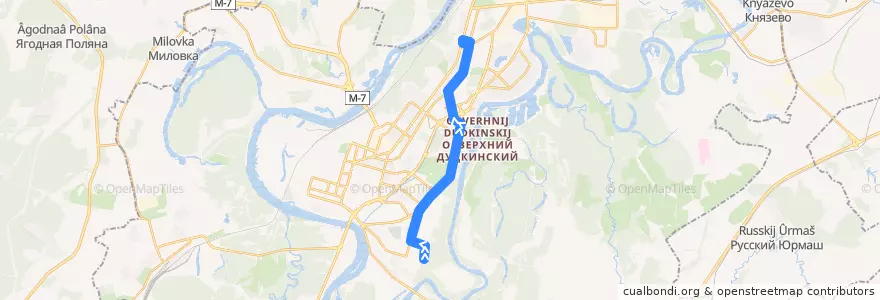 Mapa del recorrido Троллейбус № 16: Белореченский микрорайон => Театр кукол de la línea  en городской округ Уфа.
