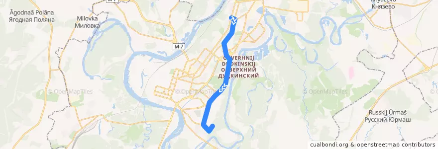 Mapa del recorrido Троллейбус № 16: Театр кукол => Белореченский микрорайон de la línea  en городской округ Уфа.