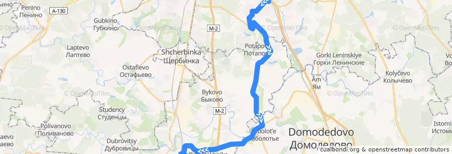 Mapa del recorrido Автобус №59 (Подольск): Станция Расторгуево - Станция Подольск de la línea  en Moscow Oblast.