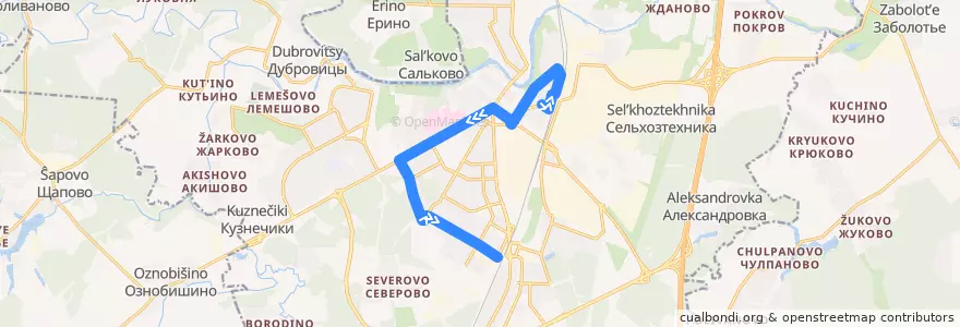 Mapa del recorrido Автобус №6: Станция Подольск - Платформа Кутузовская de la línea  en городской округ Подольск.