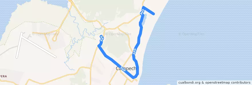 Mapa del recorrido Ônibus 462: Campeche, TIRIO => Bairro de la línea  en 플로리아노폴리스.