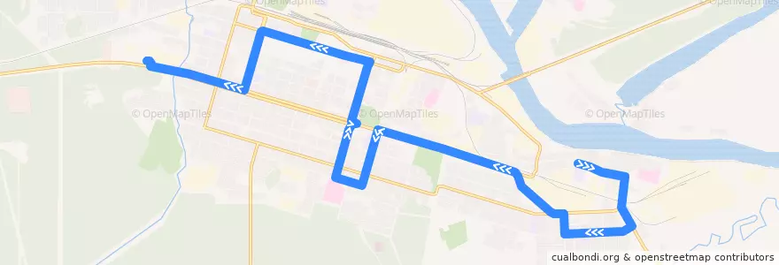 Mapa del recorrido Автобус 8-1: Нефтебаза - Сельхозтехника de la línea  en Тавдинский городской округ.