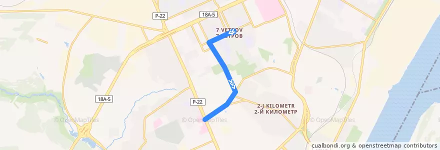 Mapa del recorrido Троллейбус №11 33-ая Школа - Рыбокомплекс de la línea  en городской округ Волгоград.