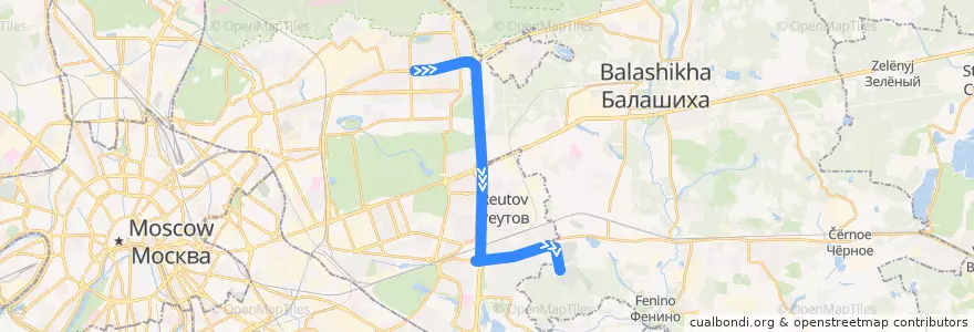 Mapa del recorrido Автобус №760: Метро "Щёлковская" - 2-й Московский крематорий de la línea  en Distretto Federale Centrale.