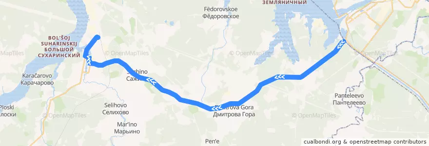 Mapa del recorrido Автобус: Паром - Конаково de la línea  en Konakovsky District.