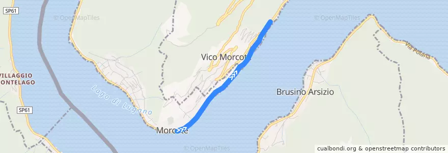 Mapa del recorrido Bus 440: Morcote-Olivella-Vico Morcote de la línea  en Distretto di Lugano.