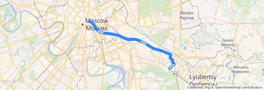 Mapa del recorrido Автобус м7: 138-й квартал Выхина => Метро «Китай-город» de la línea  en Moskou.