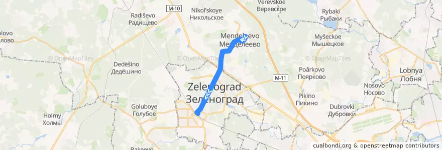 Mapa del recorrido Автобус №476 "Башни - Крюково" de la línea  en Московская область.