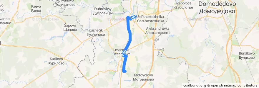 Mapa del recorrido Автобус №35: Станция Подольск – Климовск (м/р Дубки) de la línea  en городской округ Подольск.