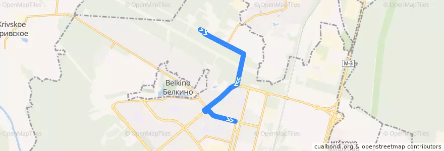 Mapa del recorrido №6 de la línea  en Obninsk.