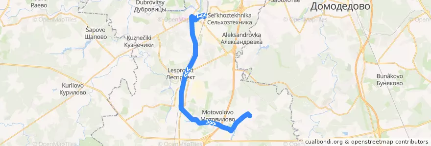 Mapa del recorrido Автобус №38 (Подольск): Станция Подольск - МИС - Сынково de la línea  en городской округ Подольск.