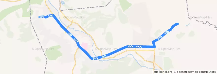 Mapa del recorrido Маршрут №3к: Строителей - Павла Кучияк de la línea  en Gorno-Altaysk.