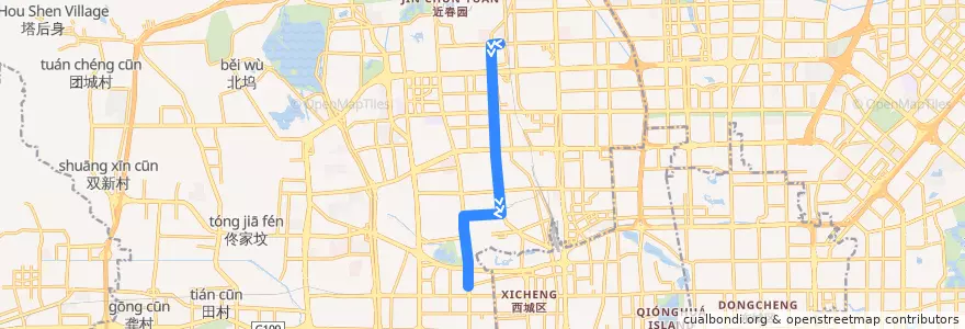 Mapa del recorrido Bus 86: 国家体育馆公交场站 => 航天桥北 de la línea  en 海淀区.